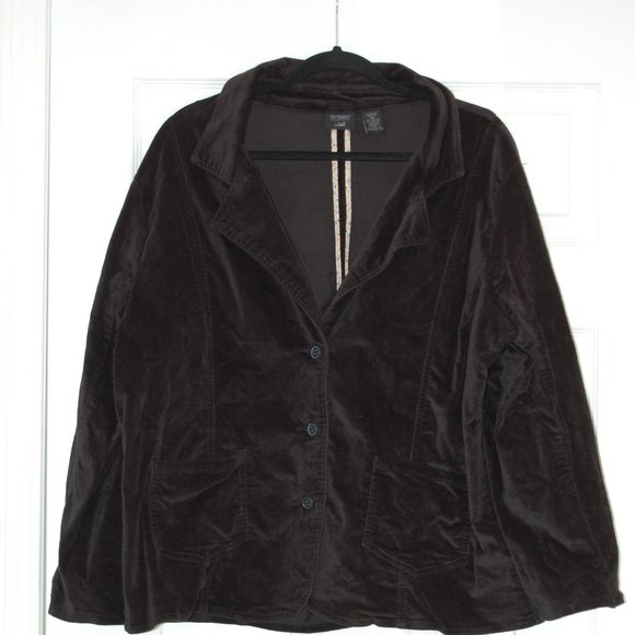 CITY ELEMENTS BY LEE Black Velour Jacket Size XL - Picture 2 of 9